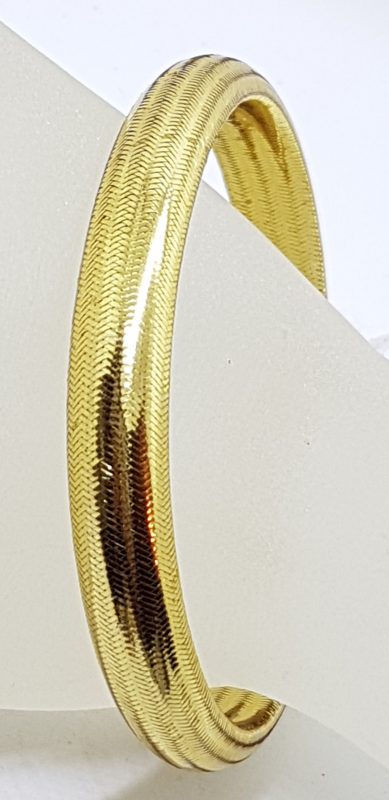 20200420_193707 14ct Yellow Gold Weaved Bangle - Wide