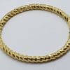 18ct Yellow Gold Patterned Hinged Bangle