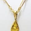 Gold Nugget Pendant on 9ct Gold Chain