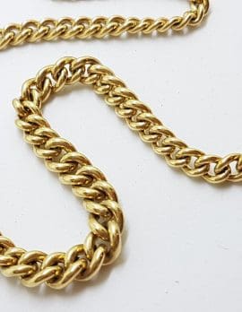 9ct Yellow Gold Curb Link Graduated Chain / Necklace