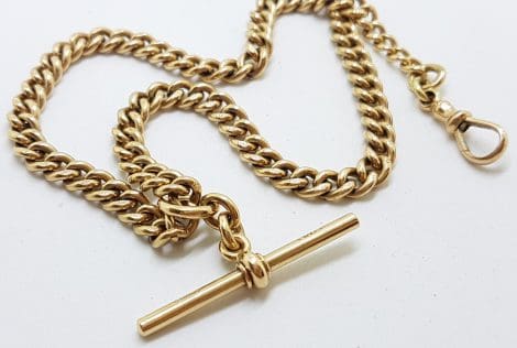 9ct Yellow Gold Curb Link with T-Bar 