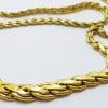 9ct Yellow Gold Graduated Thick Link Necklace / Chain