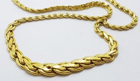 9ct Yellow Gold Graduated Thick Link Necklace / Chain