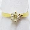 18ct Yellow Gold .70ct Solitaire Claw Set Diamond Ring