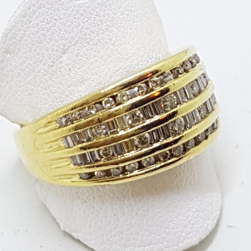 20200422_110354 9ct Yellow Gold Wide Chanel Set Diamond Ring