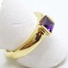 9ct Yellow Gold Square Amethyst Ring