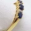 9ct Yellow Gold Natural Sapphire and Diamond Eternity Ring