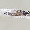 Sterling Silver Patterned Hinged Bangle - Hollow