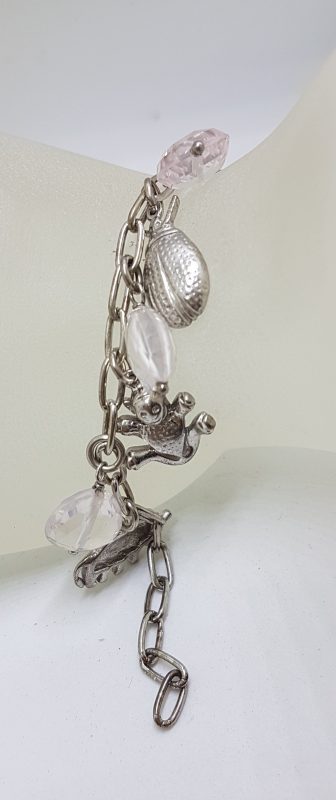 20200424_130645 Sterling Silver Rose Quartz and Charms Bracelet