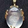 Unique 9ct Yellow Gold Carved Koala in Moonstone Handmade Pendant on Gold Chain