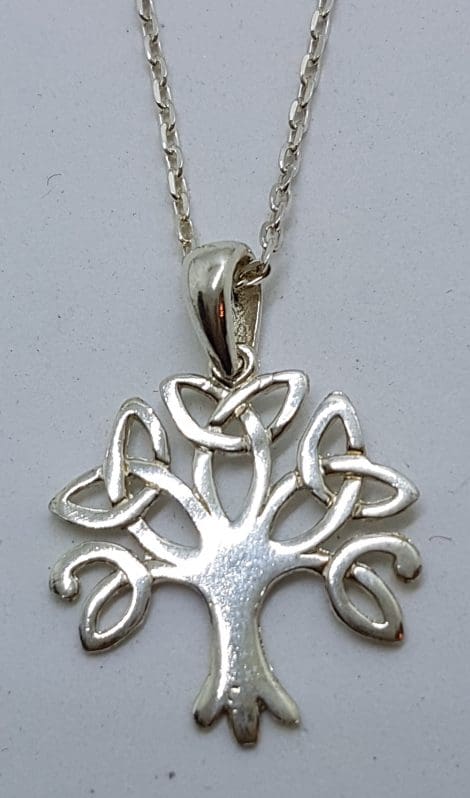 Sterling Silver Tree of Life Celtic Pendant on Sterling Silver Chain