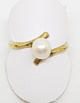 9ct Yellow Gold Mikimoto Pearl Ring