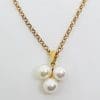9ct Yellow Gold Mikimoto Pearl Pendant on Gold Chain