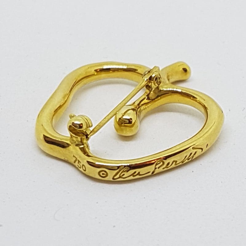 18ct Yellow Gold Vintage Tiffany Elsa Peretti Apple Brooch