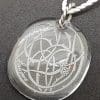 Genuine Lalique Crystal Pendant on Cord Chain