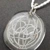 Genuine Lalique Crystal Pendant on Cord Chain