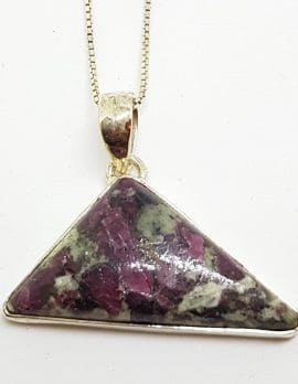 Sterling Silver Triangular Pendant on Silver Chain