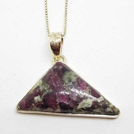Sterling Silver Triangular Pendant on Silver Chain