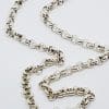Sterling Silver Belcher Link Necklace / Chain With Bolt Clasp