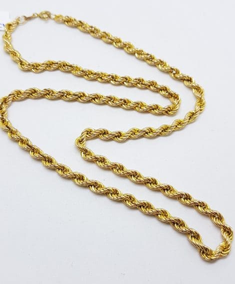 9ct Gold Singapore / Rope Twist Chain Necklace