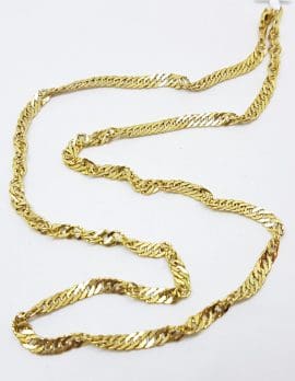 14ct Yellow Gold Singapore Link Chain / Necklace