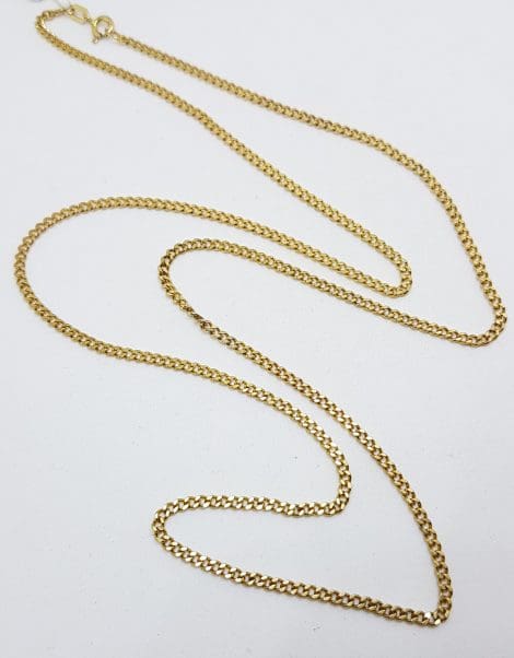 9ct Yellow Gold Long Curb Link Chain / Necklace