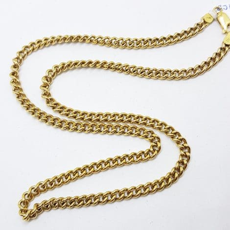 9ct Yellow Gold Thick Curb Link Chain / Necklace