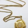 9ct Yellow Gold Shield Shape Ballarat Turf Club Medallion Pendant on Gold Chain