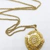 9ct Yellow Gold Shield Shape Ballarat Turf Club Medallion Pendant on Gold Chain
