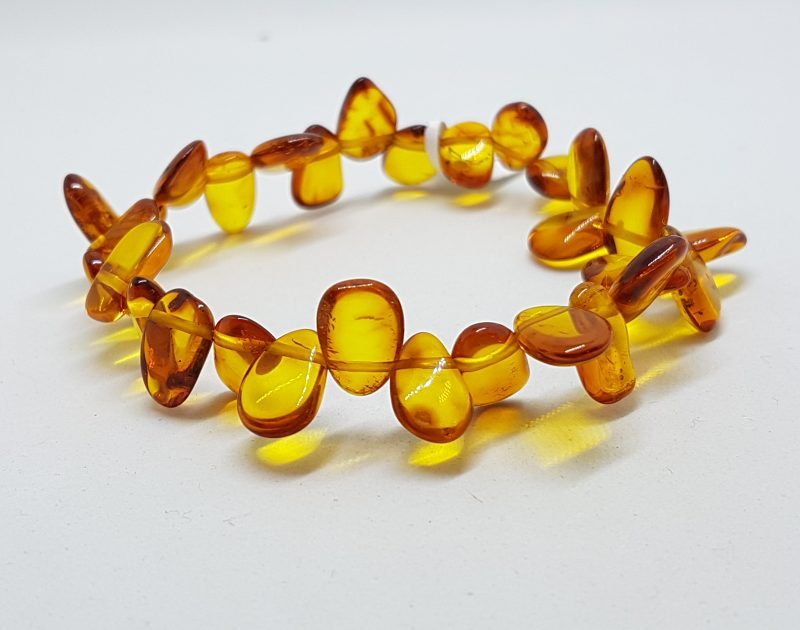 Natural Amber Bead Bracelet