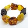 Natural Multi-Coloured Amber Chunky Bracelet