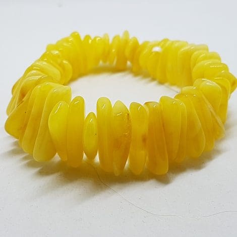 Natural Butter Amber Thick Bead Bracelet