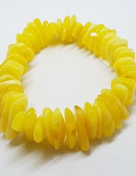 Natural Butter Amber Thick Bead Bracelet