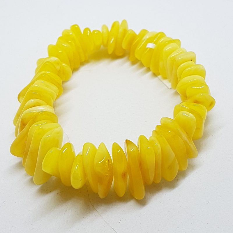 Natural Butter Amber Thick Bead Bracelet