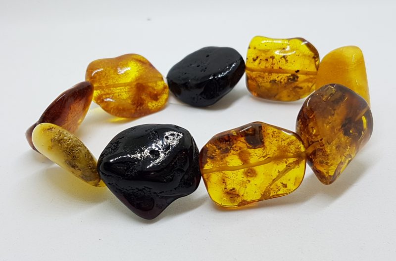 20200508_192215 Natural Multi-Coloured Amber Chunky Bracelet