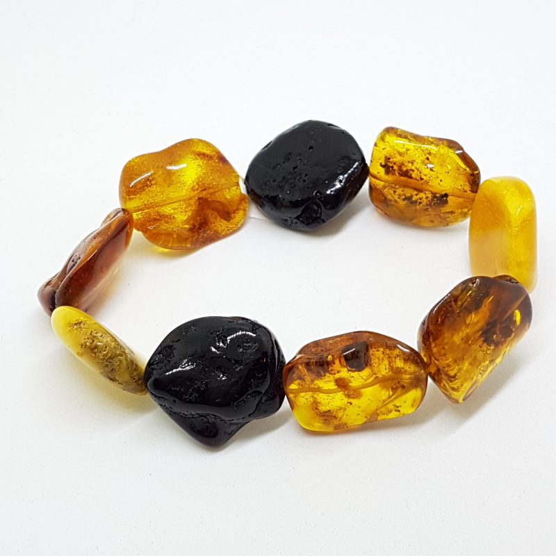 20200508_192228 Natural Multi-Coloured Amber Chunky Bracelet