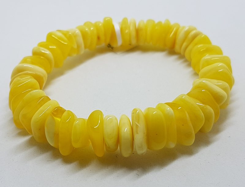 Natural Butter Amber Bead Bracelet