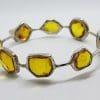 Sterling Silver Natural Colombian Amber Bangle