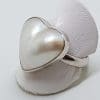 Sterling Silver Heart Shaped Mabe Pearl Ring
