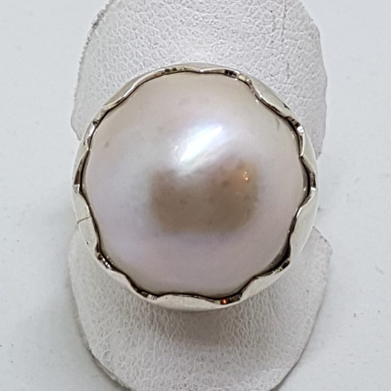 20200510_183222 Sterling Silver Mabe Pearl Ring