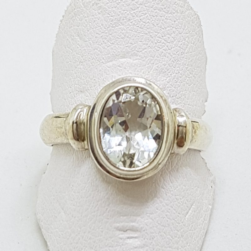Sterling Silver Oval Clear Crystal Quartz Ring *SOLD* Alexa's Treasures