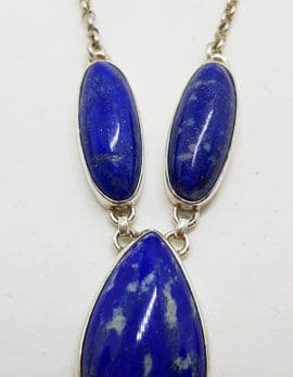 Sterling Silver Lapis Lazuli Necklace /Chain