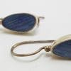 Sterling Silver Opal Blue Large Drop Earrings