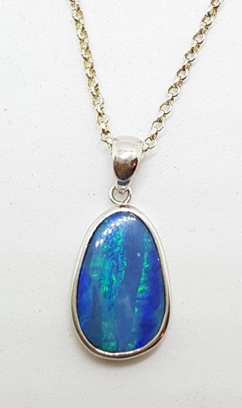 Sterling Silver Opal Pendant on Silver Chain