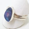 Sterling Silver Opal Expandable Band Ring