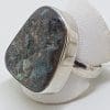 Sterling Silver Large Free form Boulder Opal Ring