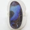 Sterling Silver Large/Long Boulder Opal Ring