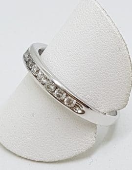 18ct White Gold Diamond Channel Set Band Ring