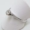 18ct White Gold High Set Round Diamond Solitaire Engagement Ring