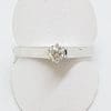 18ct White Gold High Set Round Diamond Solitaire Engagement Ring